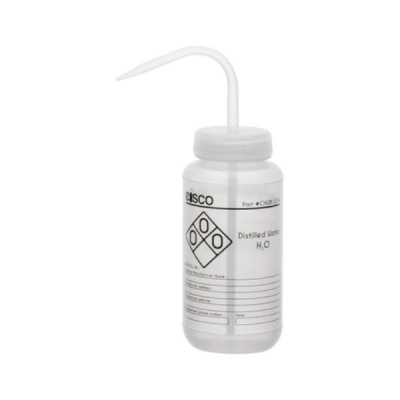 Eisco 500 ml - Labeled Performance Plastic Wash Bottle, Distilled Water CHWB1019