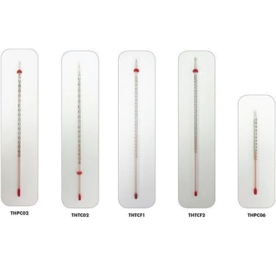 United Scientific 6", Total Immersion, -20 To 110 c Thermometers, Red Spirit-Filled THPC06