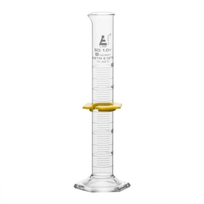 Eisco 50ml Measuring Cylinder Class B, ASTM - Graduations, Borosilicate Glass - Eisco Labs CH0341K