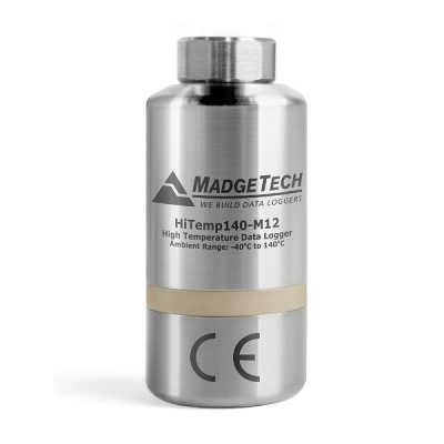 MadgeTech HiTemp140-M12 RTD Probe Sensor, High Temperature Data Logger