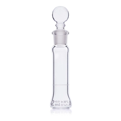 Globe Scientific 2mL Volumetric Flask, Globe Glass, Class A, 6/Box 8200002