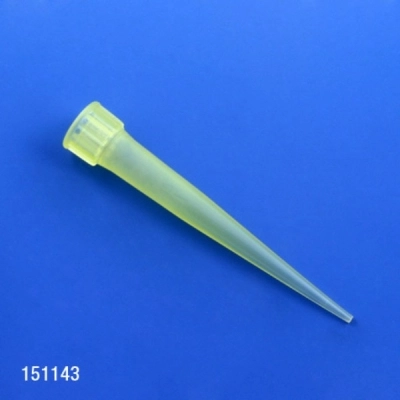 Globe Scientific Pipette Tip, 1 - 200uL, Yellow, Eppendorf Style BAG/1000 151143