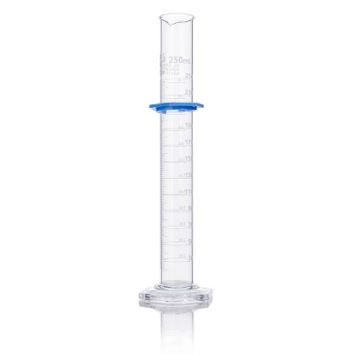 Globe Scientific 250mL Graduated Cylinder, Globe Glass, Class B, 2/Box 8330250