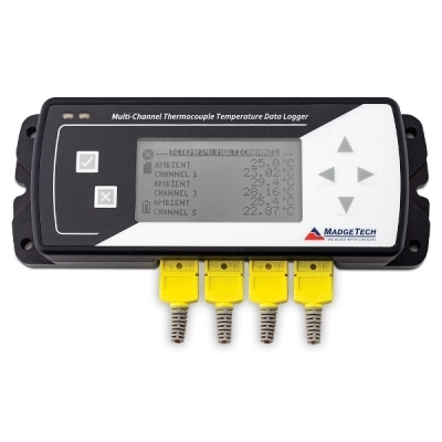 Madgetech TCTempX4LCD Includes A 4 And 8 Channel Thermocouple-Based Temperature Data Logger