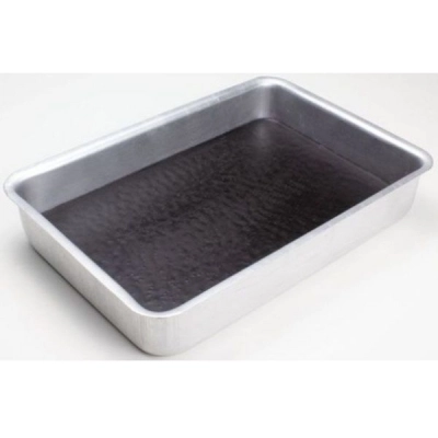 United Scientific 13" X 9.5" X 2" Dissecting Pan, Aluminum, With Black Wax DSPA02-W