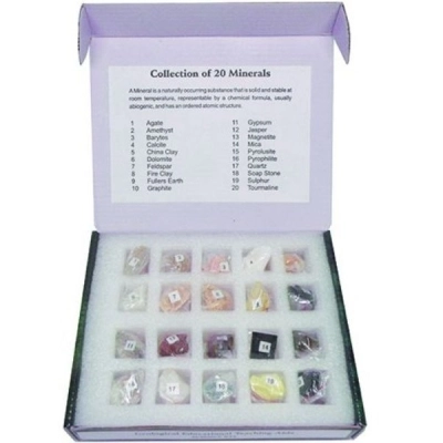 United Scientific Collection of 20 Minerals UNMINSET20
