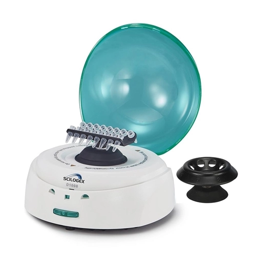 SCILOGEX EZee Mini-Centrifuge, Green Lid, for 0.2/0.5/1.5/2.0mL Tubes &amp; PCR8 Strips