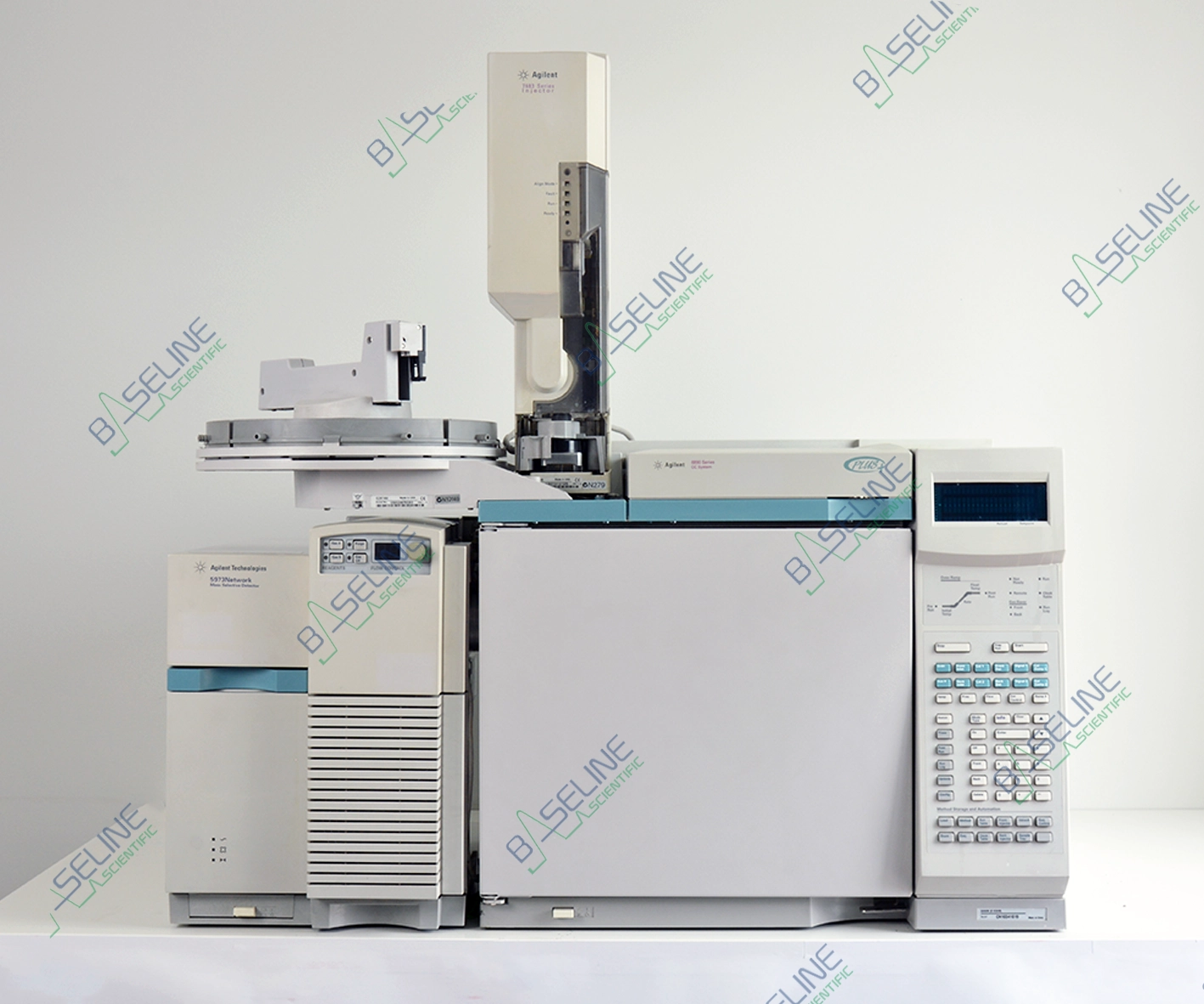 Agilent 6890 GC with 5973A MSD Diffusion Pump and 7683 Autosampler