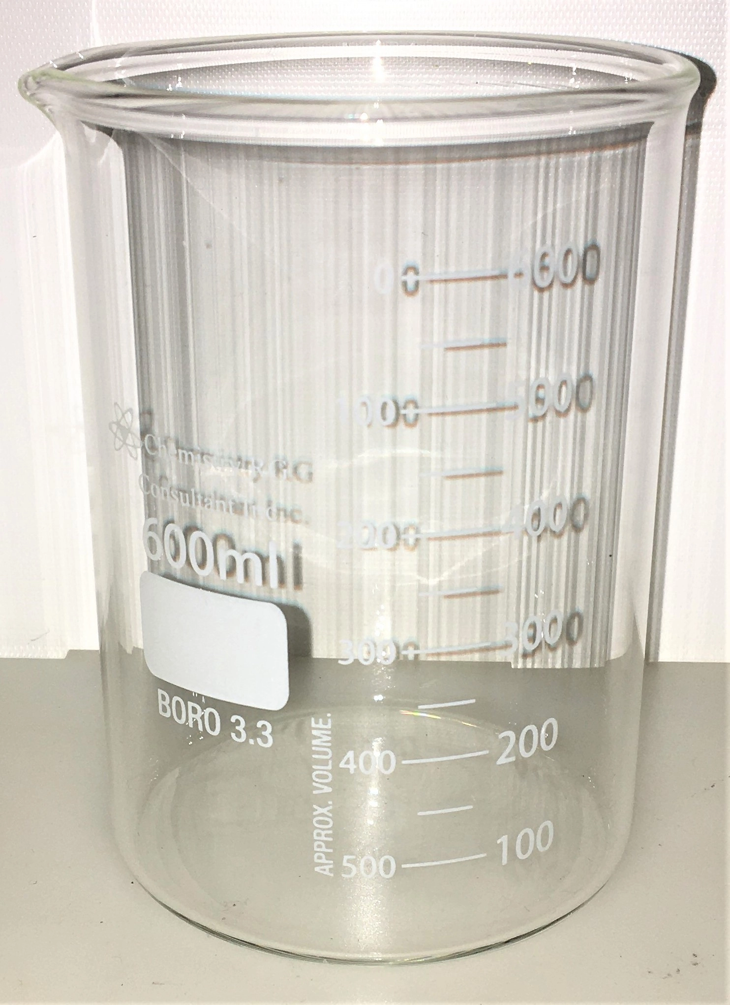 ChemRG R66.0600 Griffin Low Form Beaker - 600mL