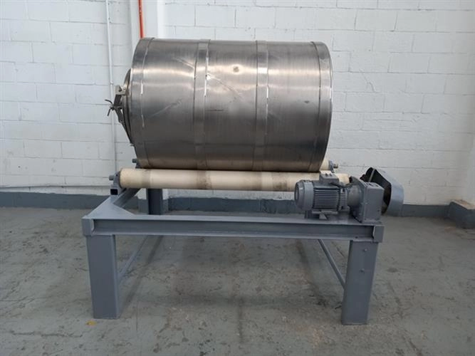 Stainless steel rotary drum powder mixer