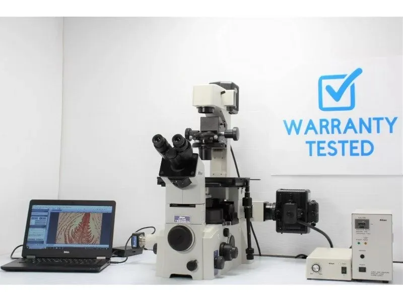 Nikon Eclipse TE300 Inverted Fluorescence Phase Contrast Microscope