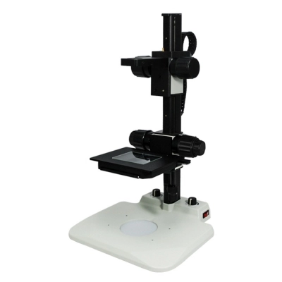 Opti-Vision Microscope Track Stand, 39mm Coarse Focus Rack, Fine Focus XY Stage, LED ST02112021