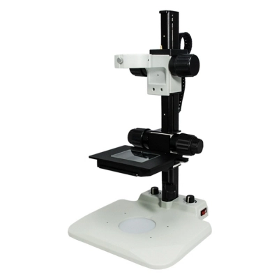Opti-Vision Microscope Track Stand, 76mm Coarse Focus Rack, Fine Focus XY Stage, LED ST02112022