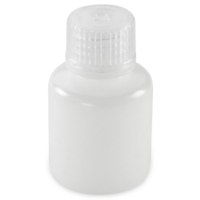 Globe Scientific 30mL Diamond Essentials Bottle Boston Round HDPE with PP Closure CS/1000 7560030BKS