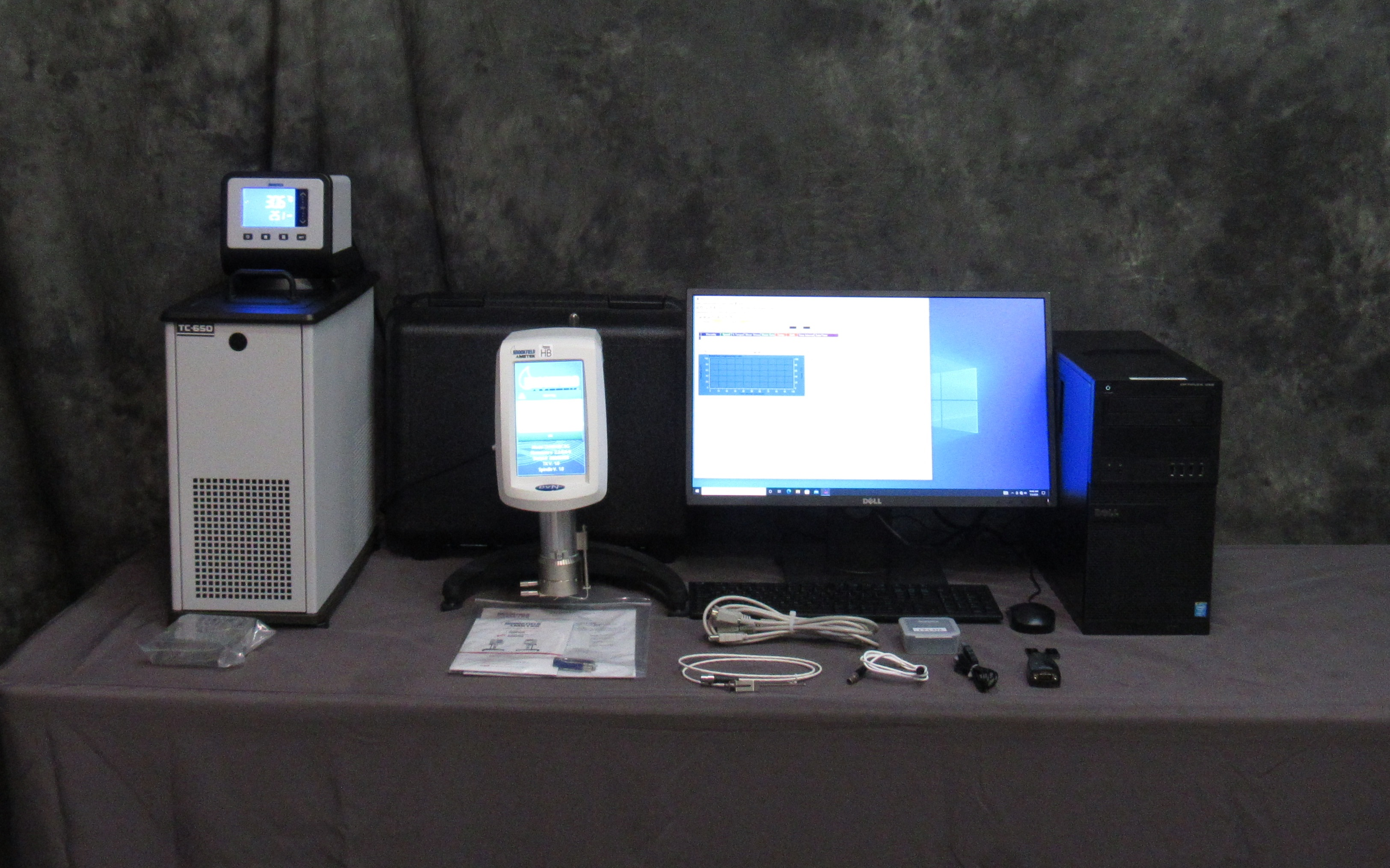 NEW Brookfield DVNext CP Rheometer System with PC/SW and Circulator #41925