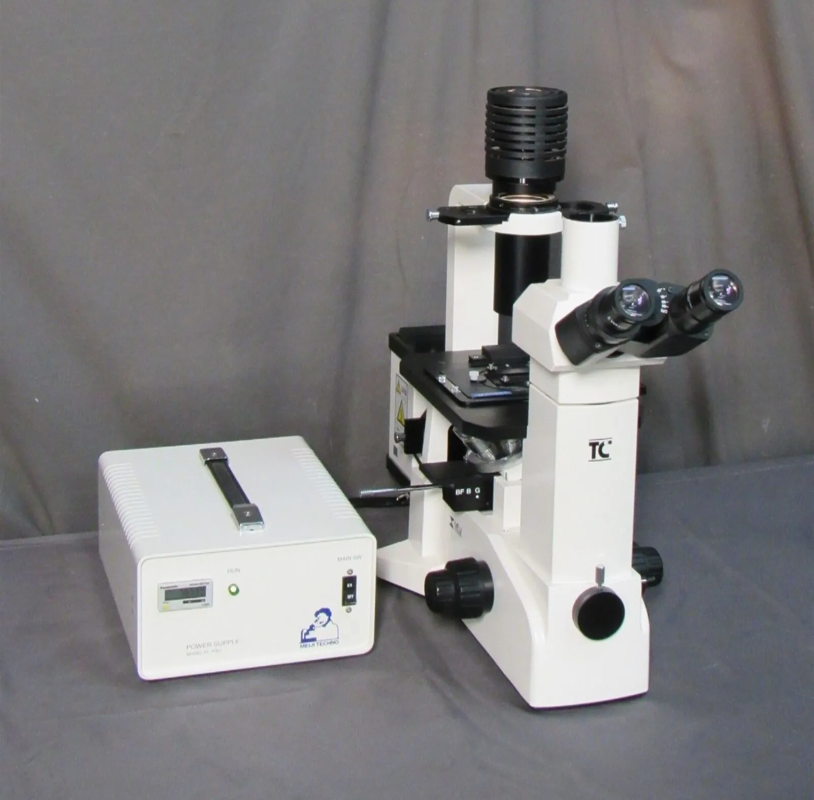 MEIJI TC-5600 Trinoc Inverted Halogen/Mercury Epi-Fluorescence Microscope
