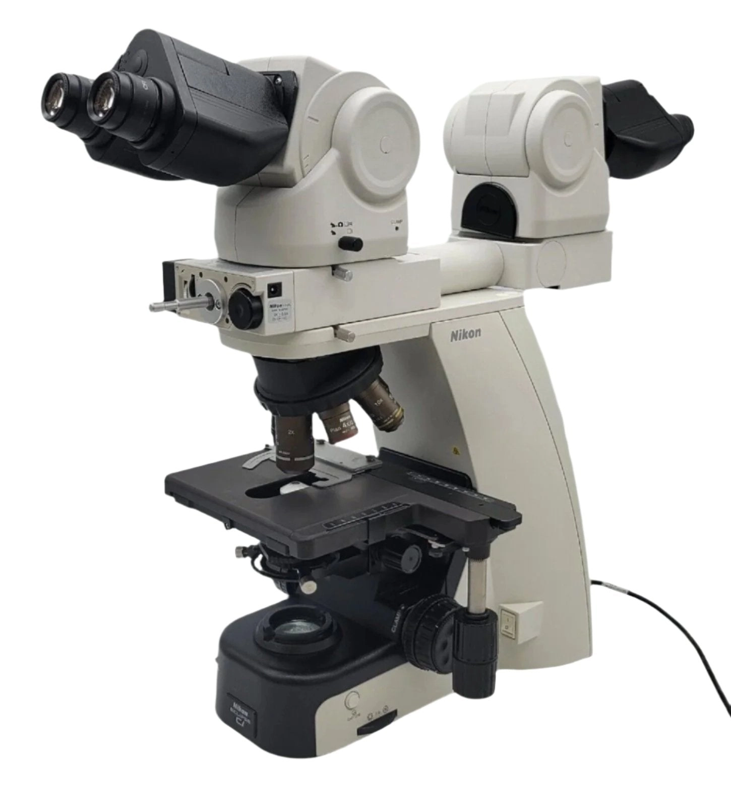 Nikon Microscope Eclipse Ci-L LED with Dual Head Bridge and 2x Pathology / Mohs (Dual Head)