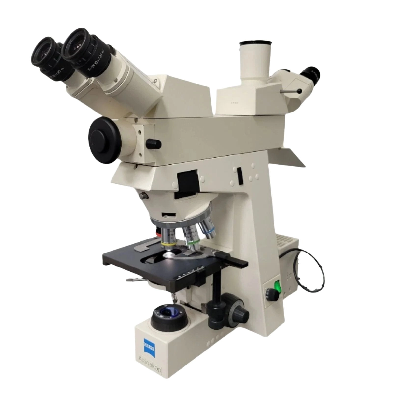 Zeiss Microscope Axioskop with 2.5x and Dual Head Bridge for Pathology