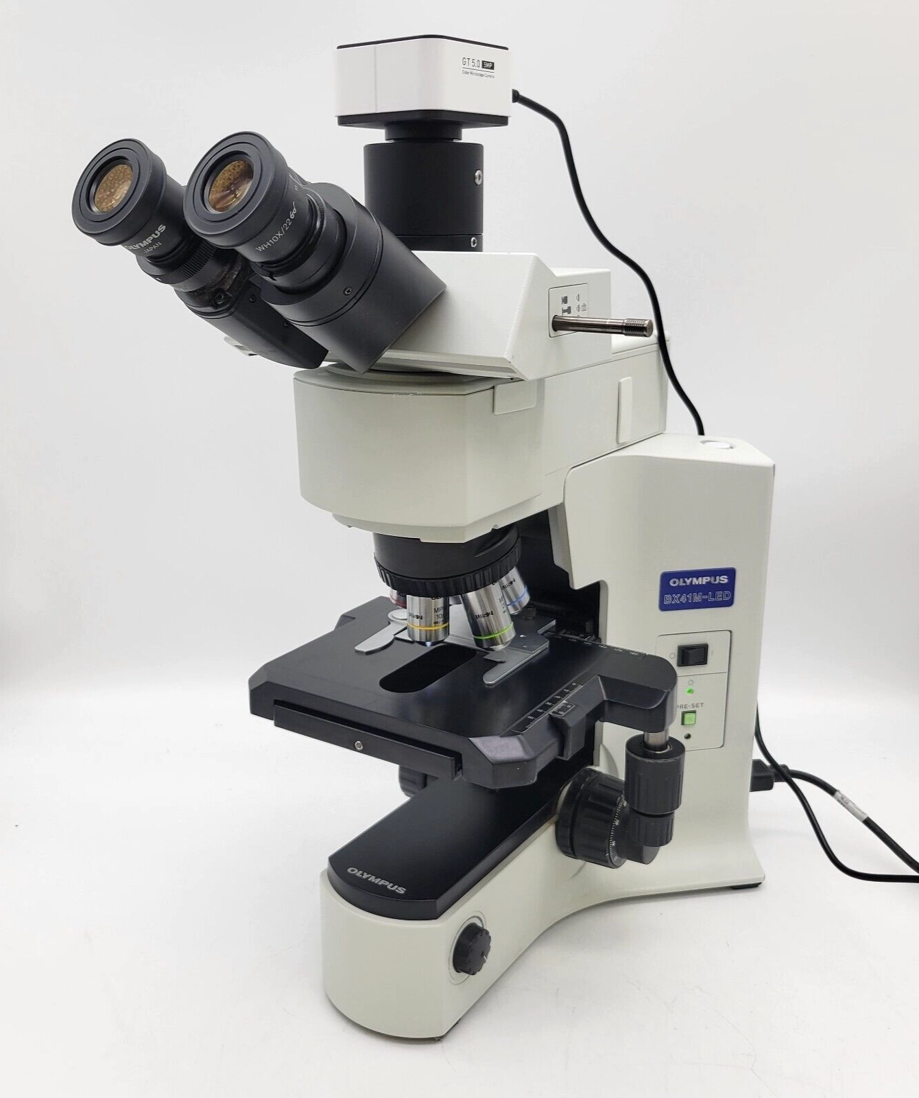 BioBlue Series Compound Microscope, Binocular, SMP, 4/10/S40/S100x  Objectives with Mechanical Stage