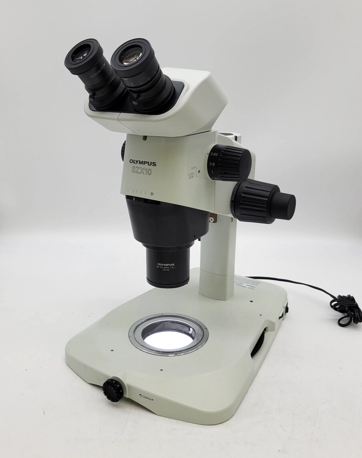 Olympus Stereo Microscope SZX10 w. Slim LED Transmitted Light Base BF/DF/Oblique