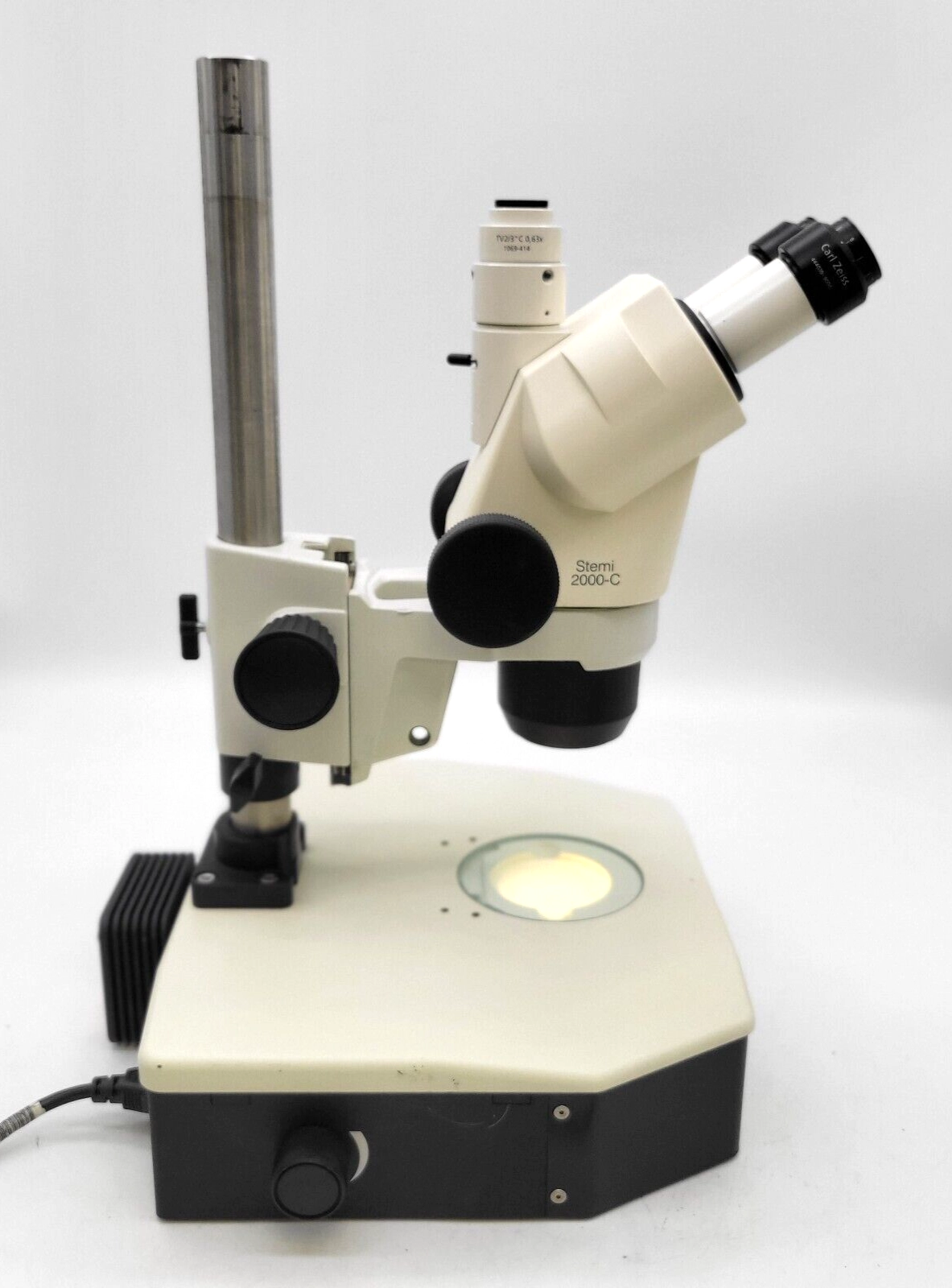 Zeiss Stereo Microscope Stemi 2000-C w. Trinocular Head, Transmitted ...