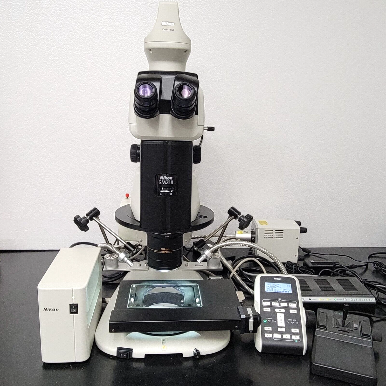 Nikon Stereo Microscope Motorized SMZ18 with Transmitted and Reflected Light