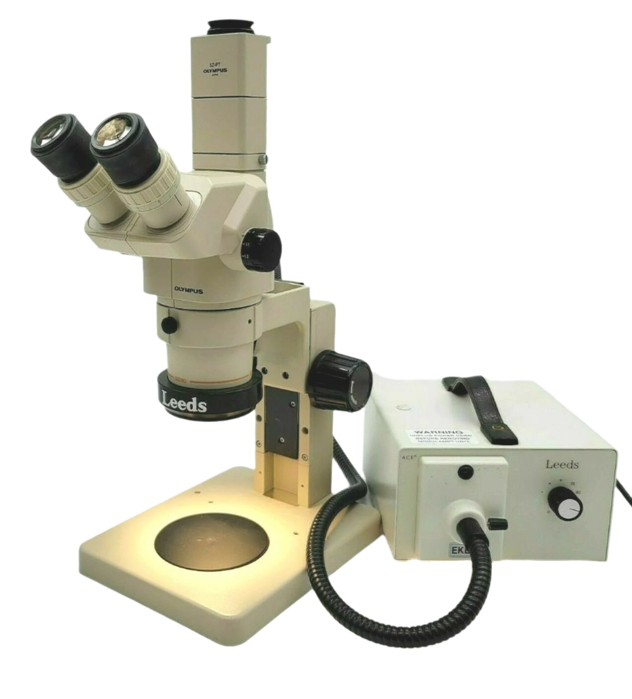 Olympus Stereo Microscope SZ60 with Phototube and Leeds Ring Light