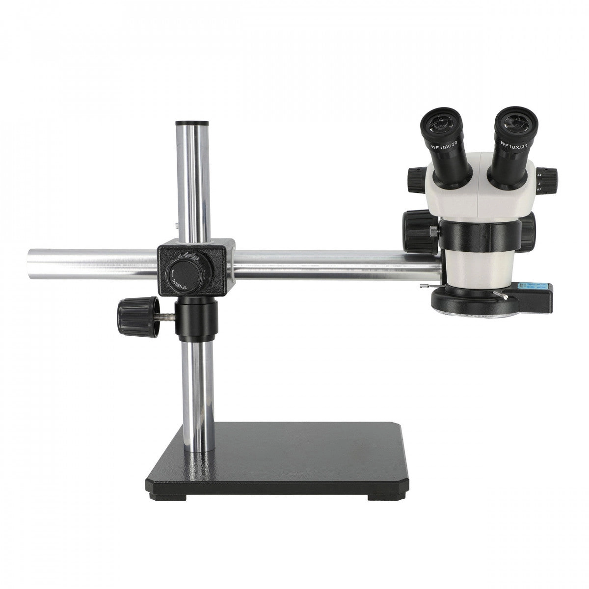 Accu-Scope 3075  Binocular Zoom Stereo Microscope, Boom Stand, LED Quad Ring Light