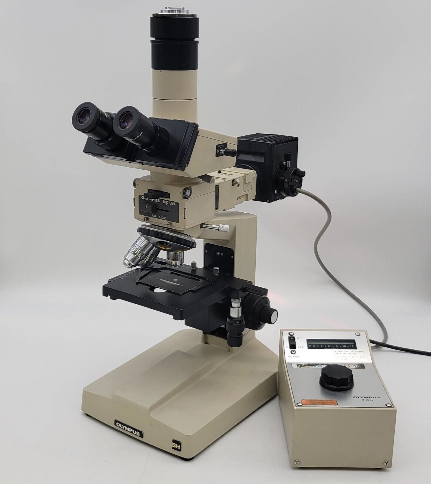 Olympus Microscope BH BHM Metallurgical with Reflected Light and Trinocular Head