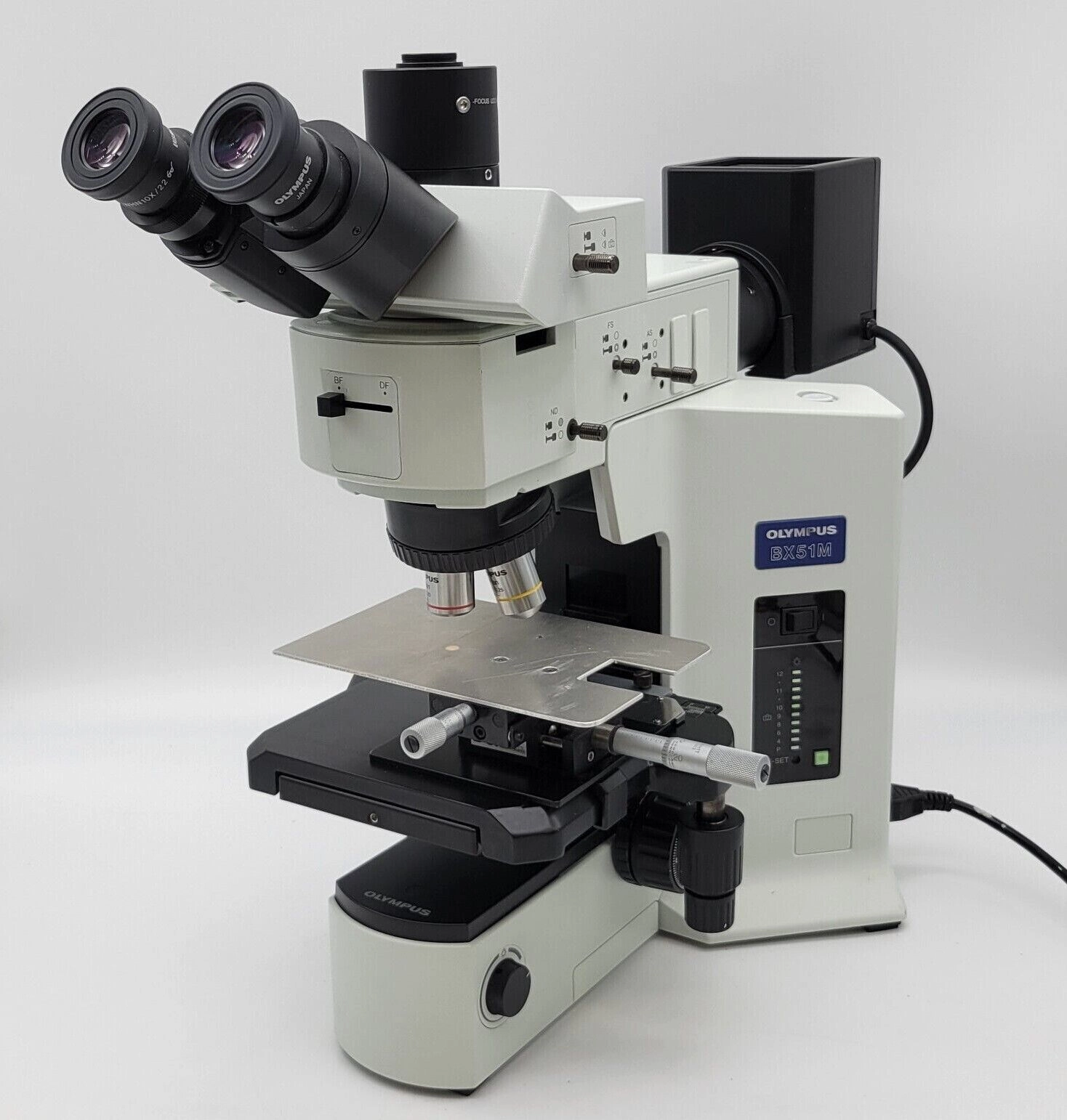 Olympus Microscope BX51M Metallurgical Brightfield Darkfield w/ Trinocular Head