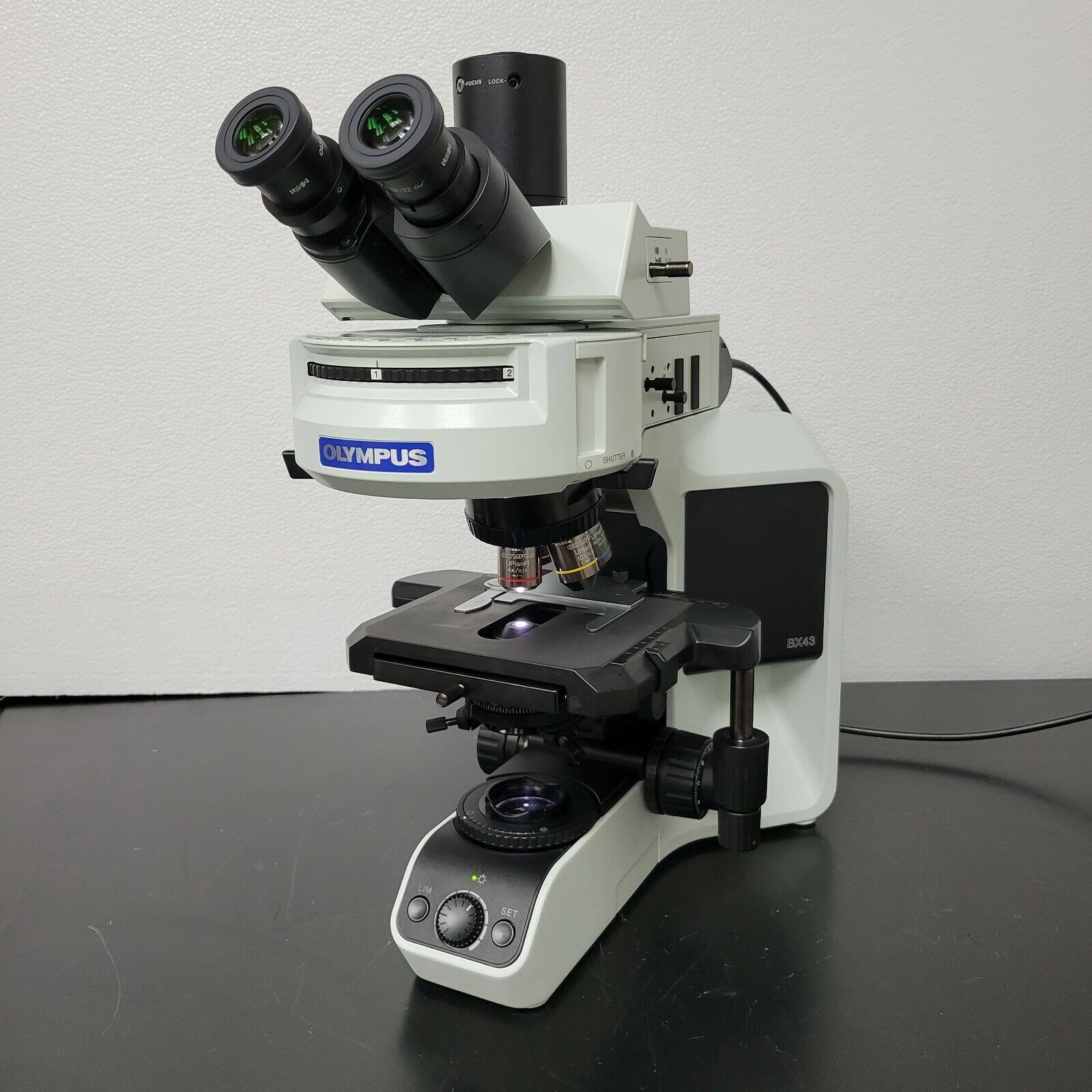 Olympus Microscope BX43 with Fluorites, Fluorescence, & X-Cite
