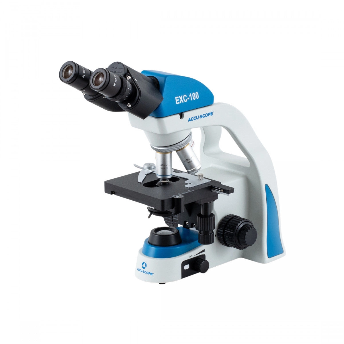Accu-Scope EXC-100 Binocular Microscope with 4x, 10x, 40x, 100x Oil