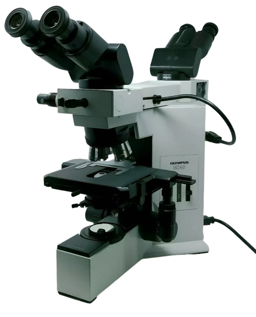 Olympus Microscope BX40 with Front to Back Bridge and 2x Objective (Dual Head)