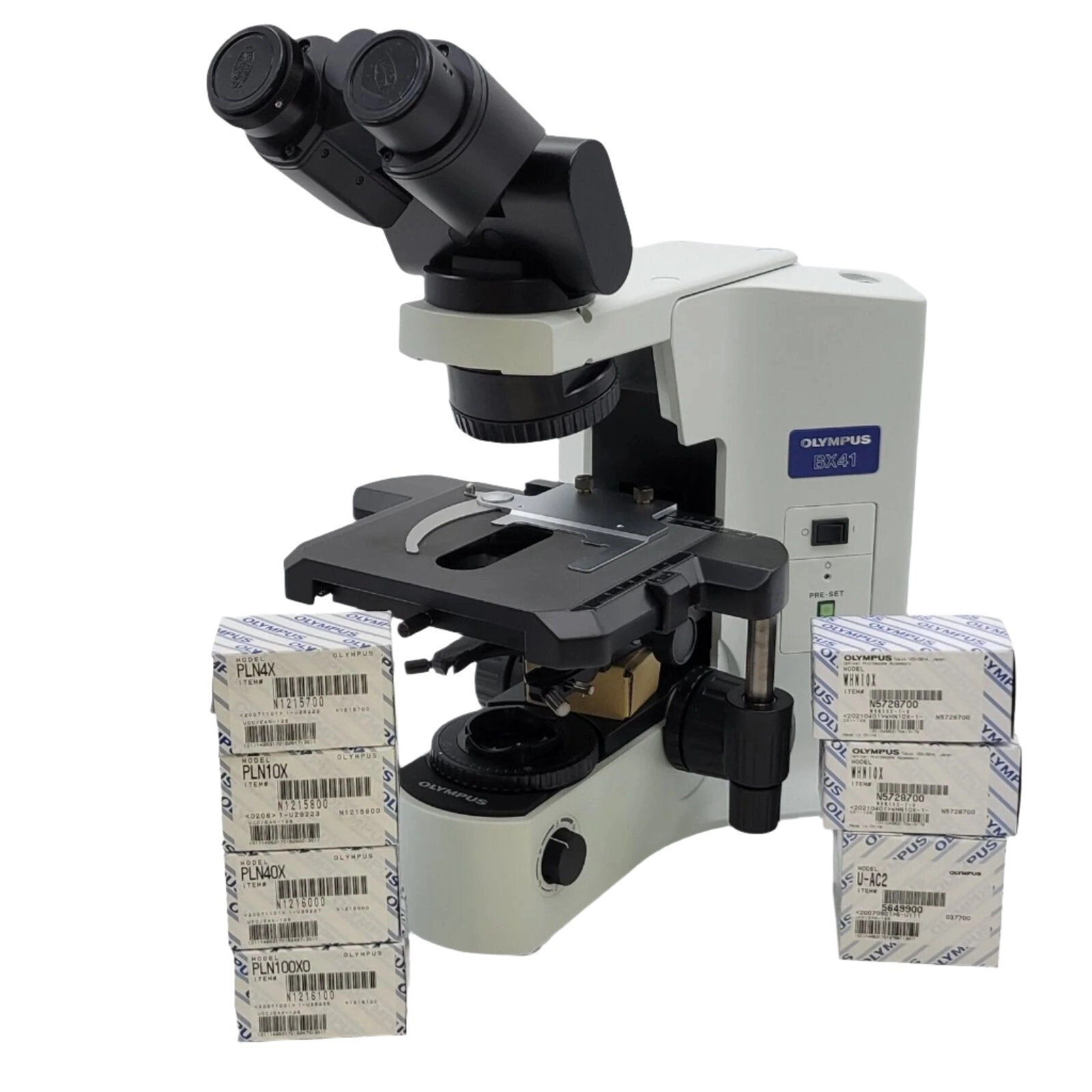 Olympus Microscope BX41 NEW Old Stock with Tilting Head and 100x Objective