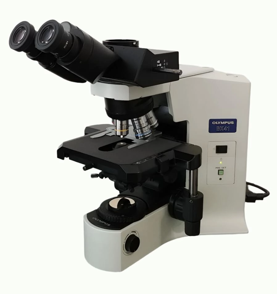 Olympus Microscope BX41 Clinical Pathology with 50x Oil and Trinocular Head