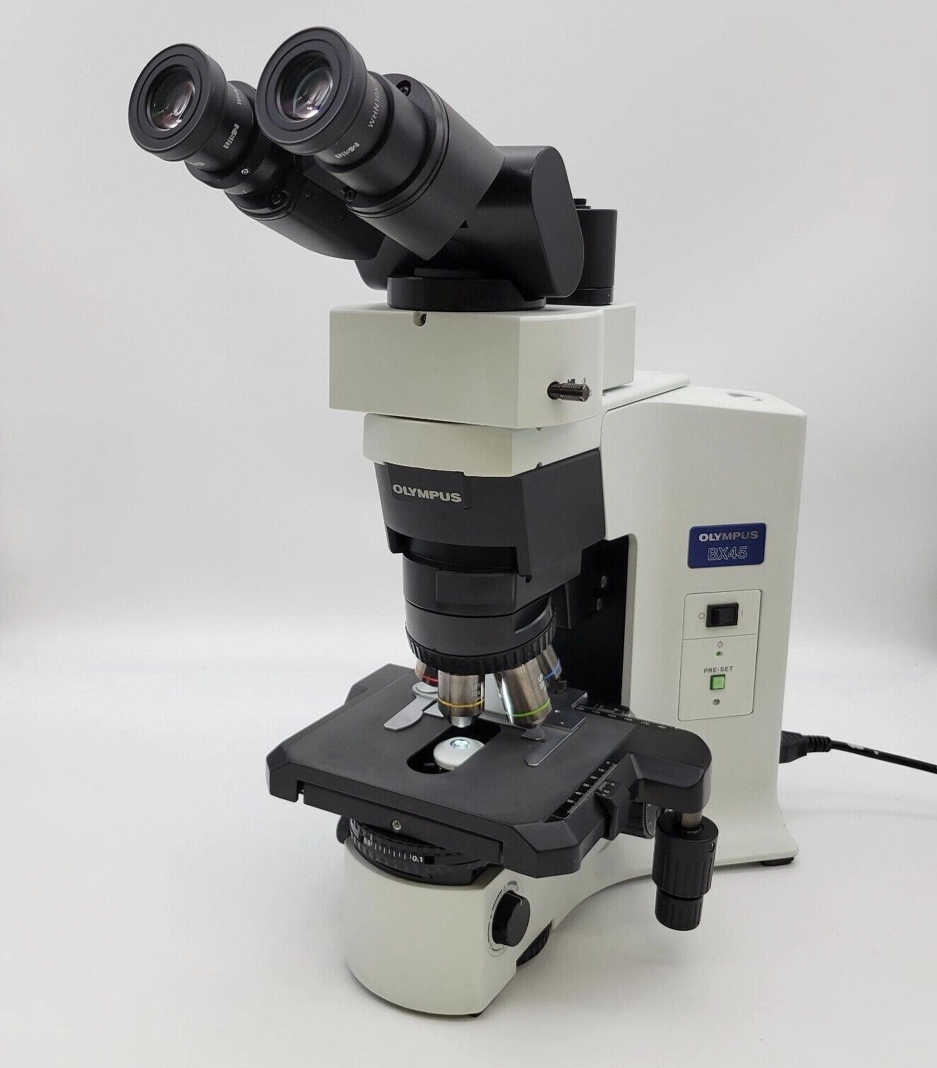 Olympus Microscope BX45 Pathology / Mohs with Fluorites &amp; Camera Port