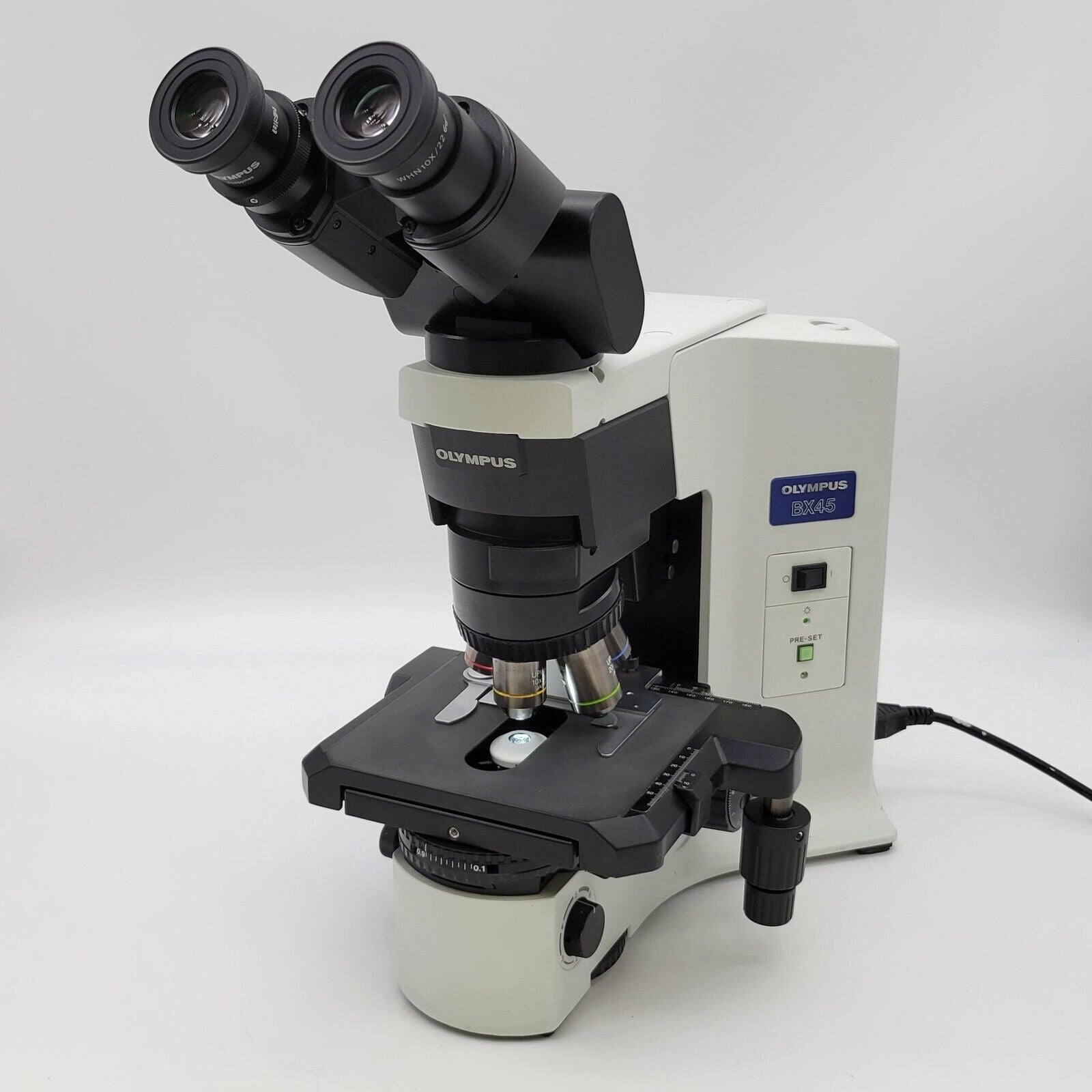 Olympus Microscope BX45 Pathology / Mohs with Fluorites &amp; Tilting Binocular Head