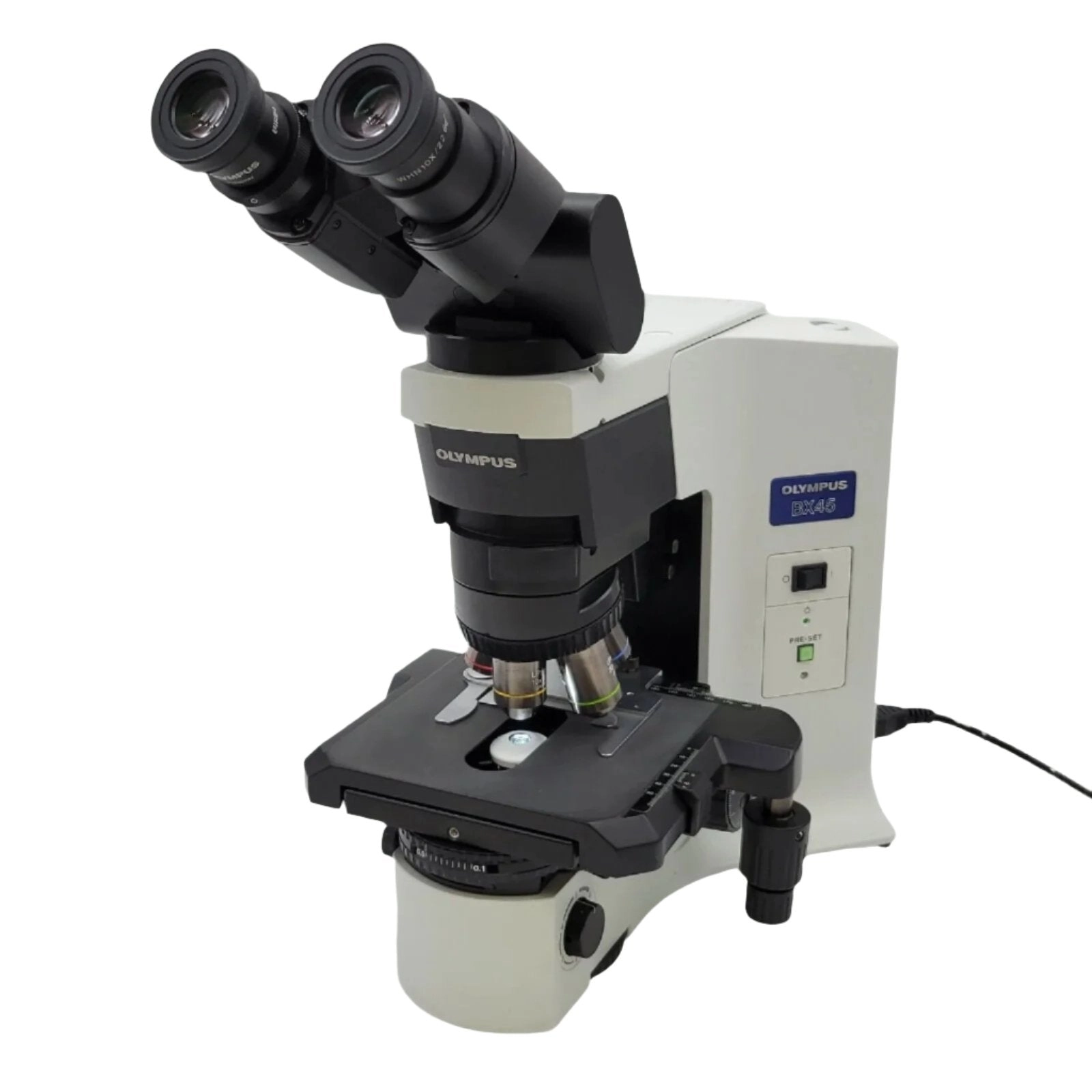 Olympus Microscope BX45 Pathology / Mohs with Fluorites &amp; Tilting Binocular Head