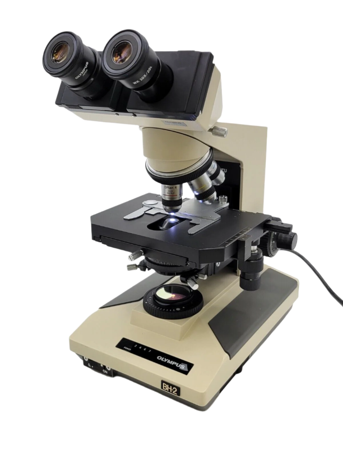 Olympus Microscope BH-2 with Binocular Head &amp; 4x, 10x, 40x, 100x Objectives BH2