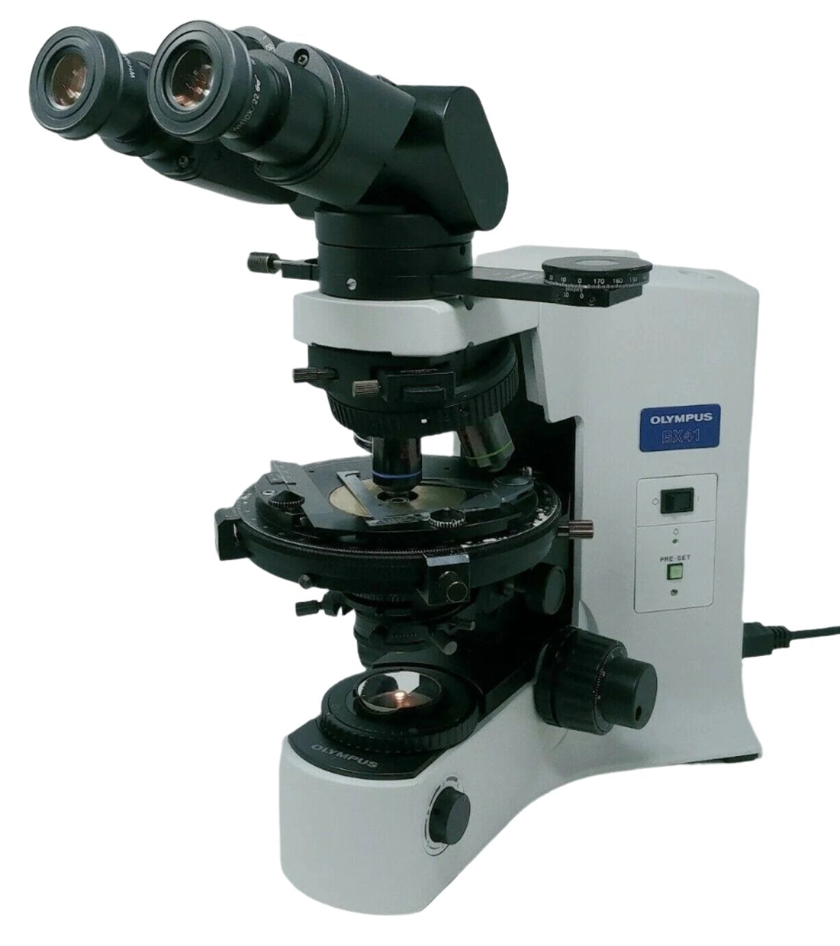 Olympus Microscope BX41 Pol Polarizing with Tilting Binocular Head