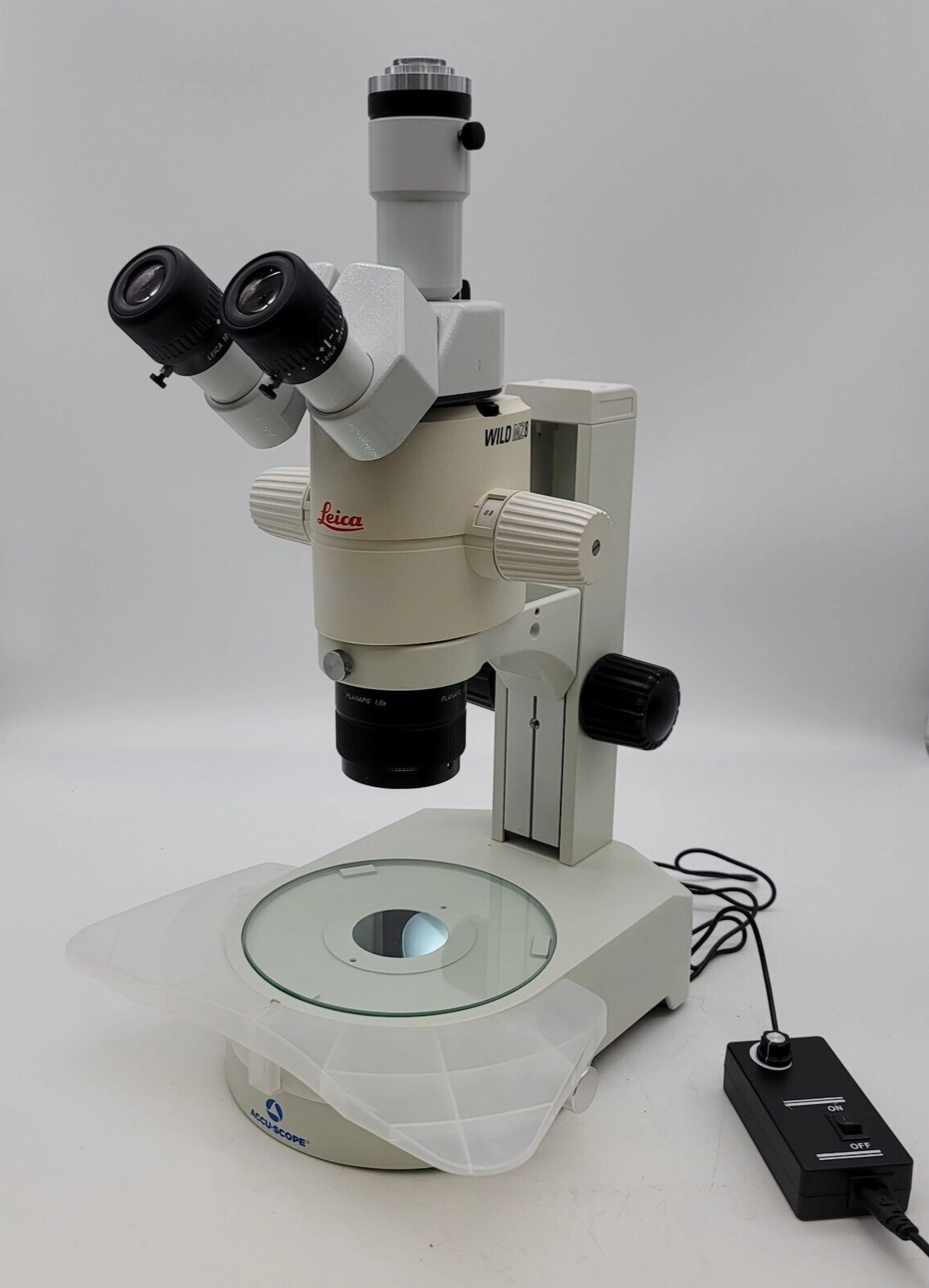 Leica Wild Microscope MZ8 Stereo Microscope With Mirror Illuminated Base