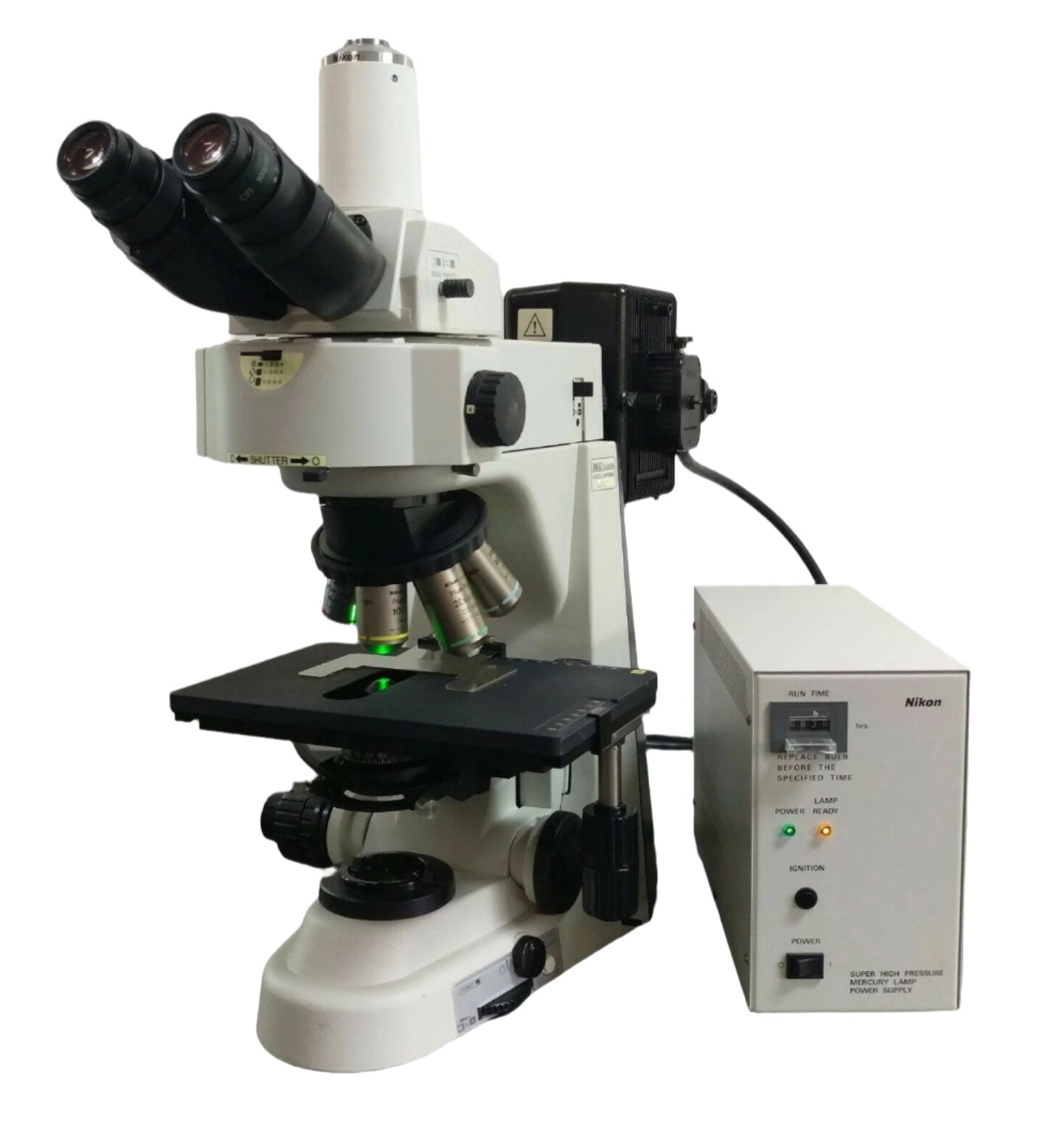 Nikon Microscope Eclipse 50i with Fluorescence and Trinocular Head