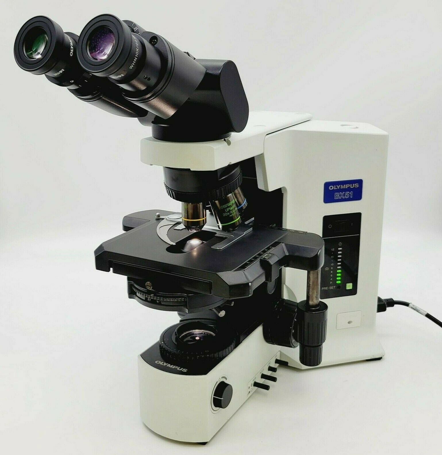 Olympus Microscope BX51 with Fluorites, Phase Contrast, &amp; Tilting Binocular Head