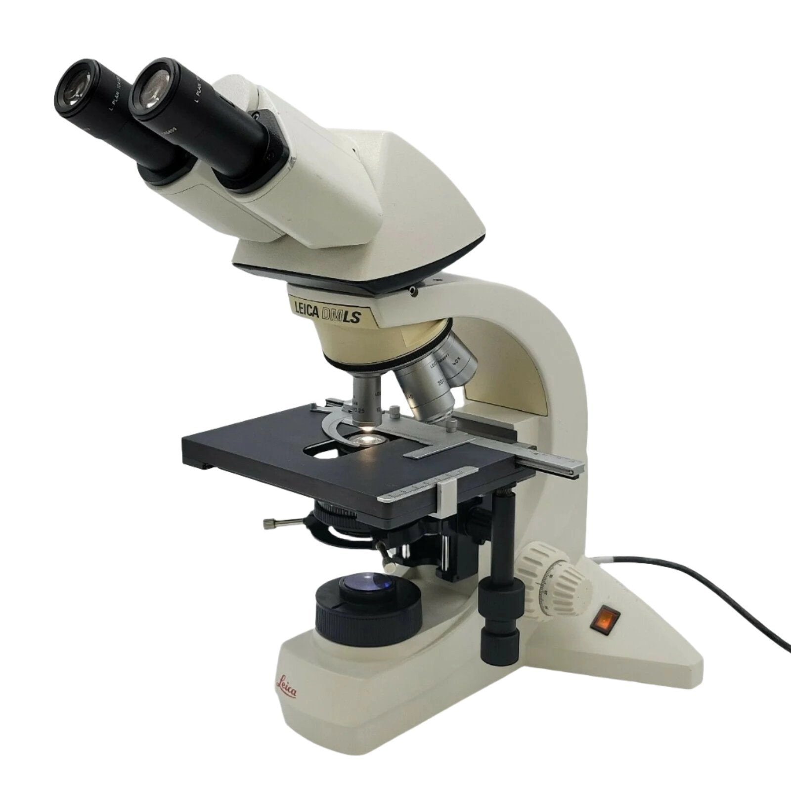 Leica Microscope DMLS with 10x 20x 40x Objectives and Binocular Head