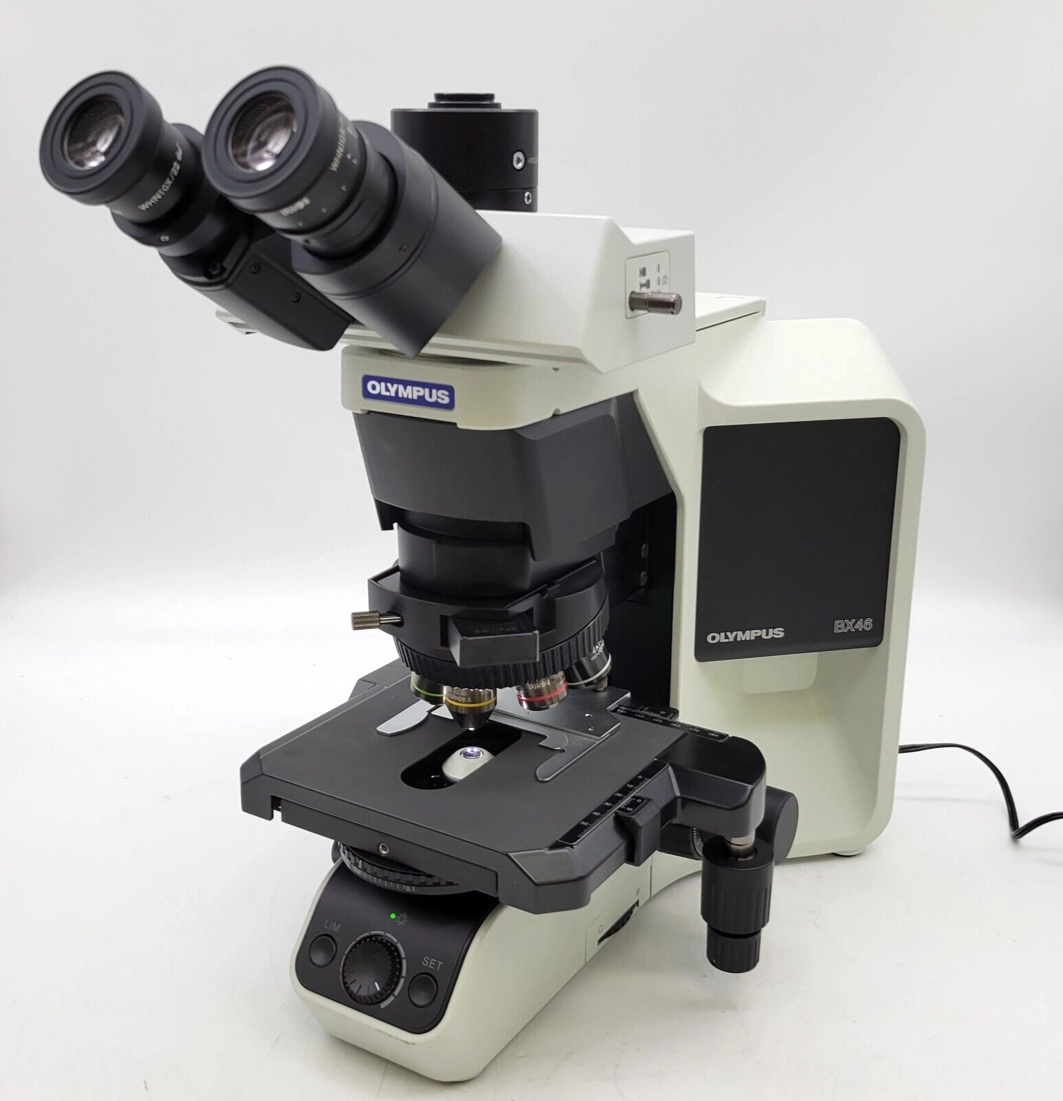 Olympus Microscope BX46 LED with Apo 2x, Fluorite Objectives and Trinocular Head