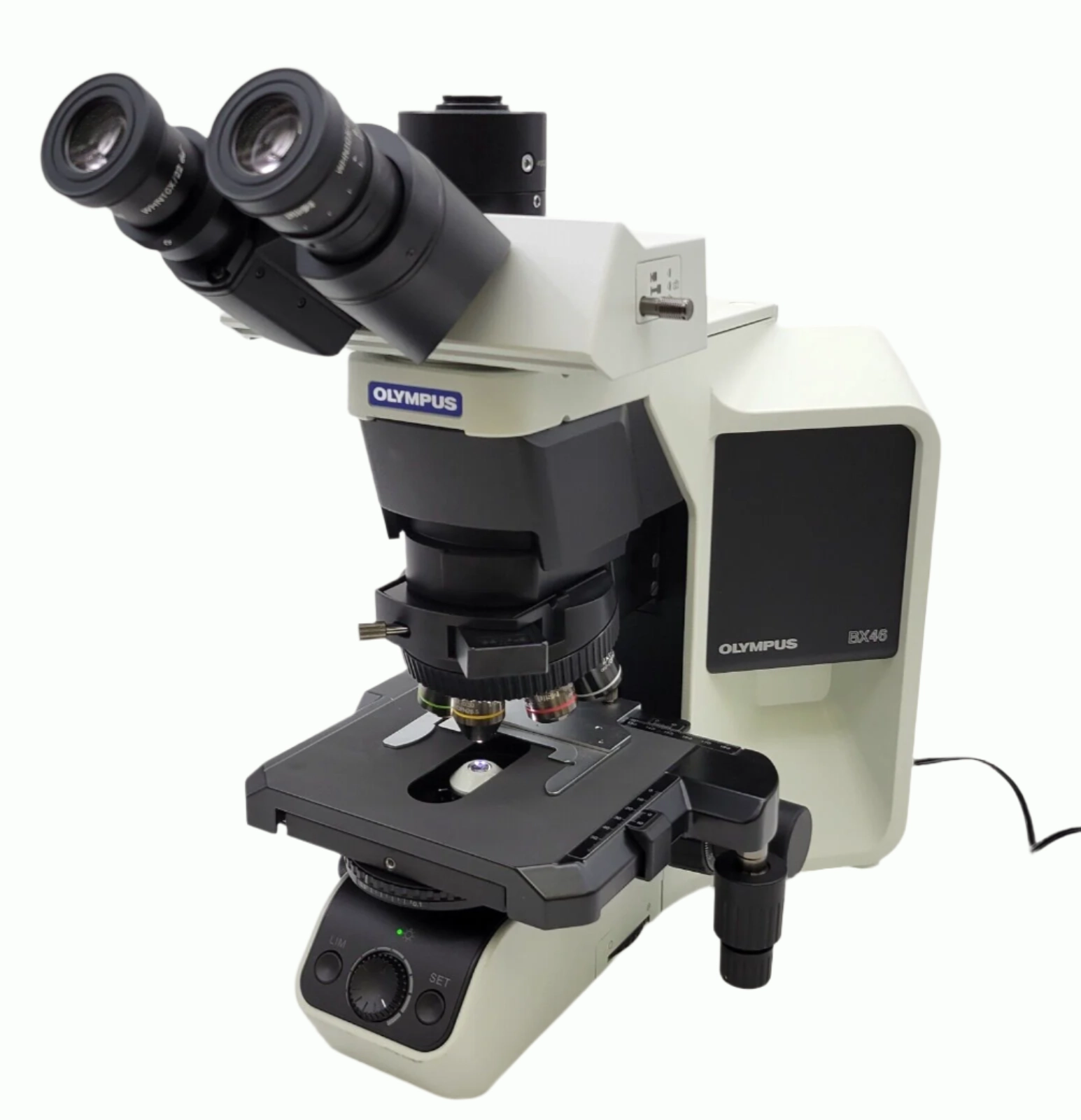 Olympus Microscope BX46 LED with Apo 2x, Fluorite Objectives and Trinocular Head