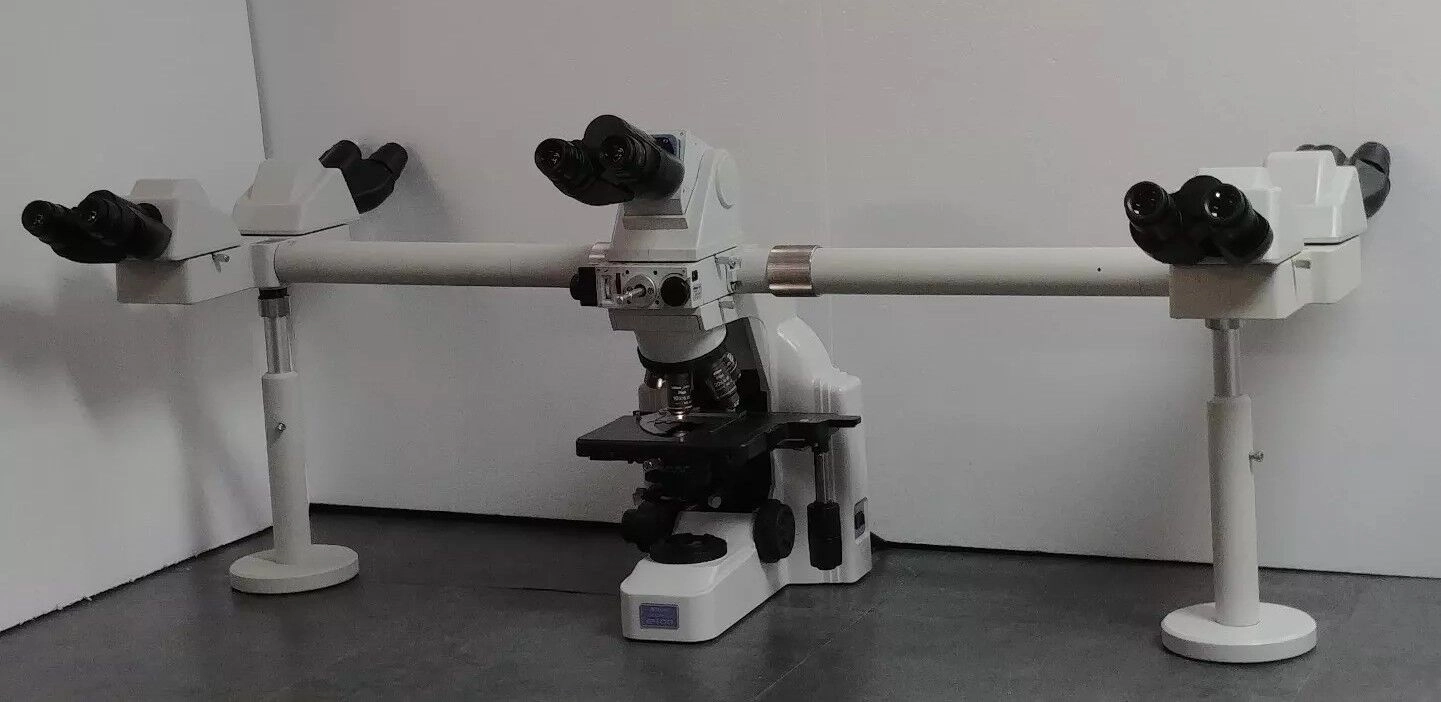 Nikon Microscope Eclipse E400 Multihead with 2x Objective Teaching System