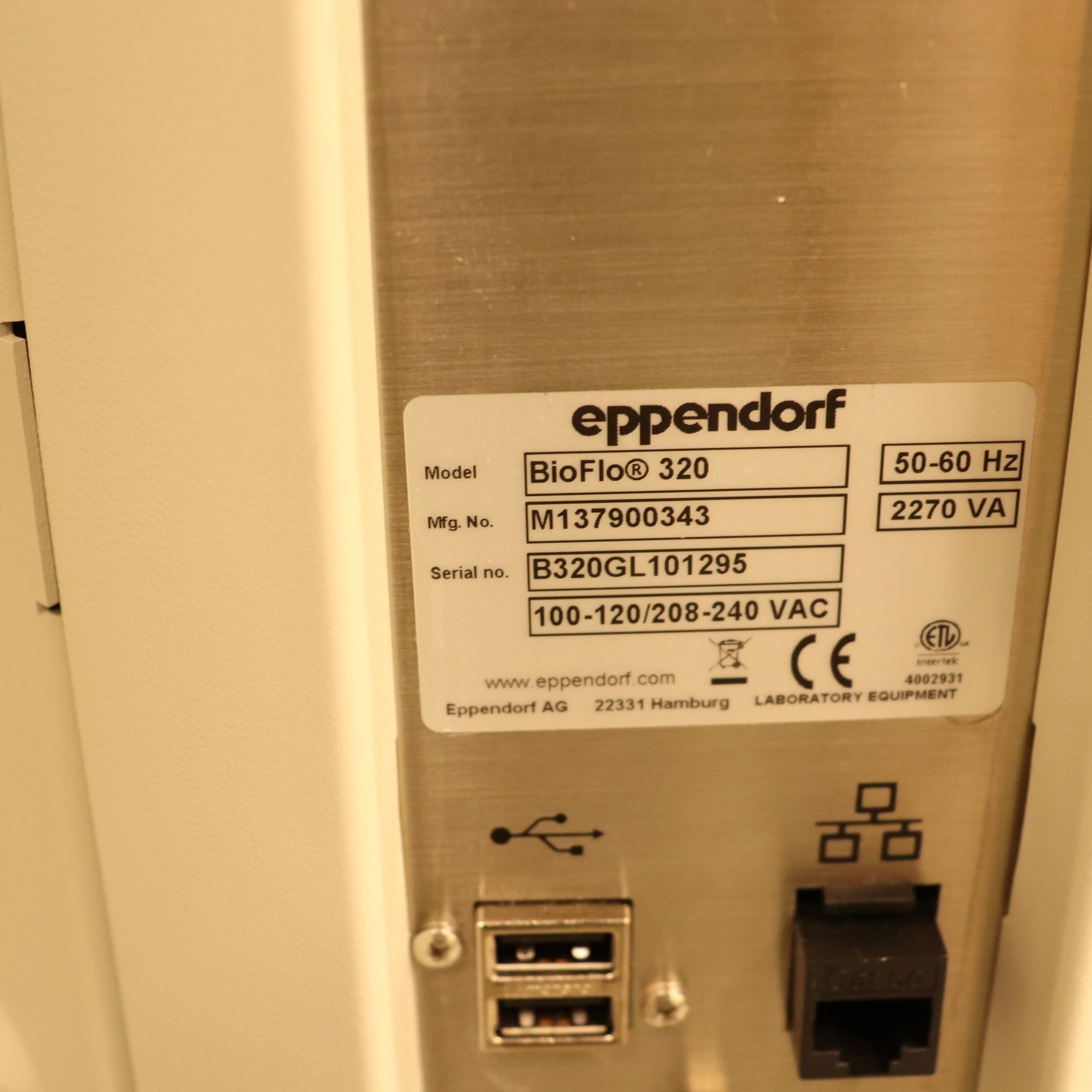 Eppendorf BioFlo 320 Bioprocess Control Station Fermenter