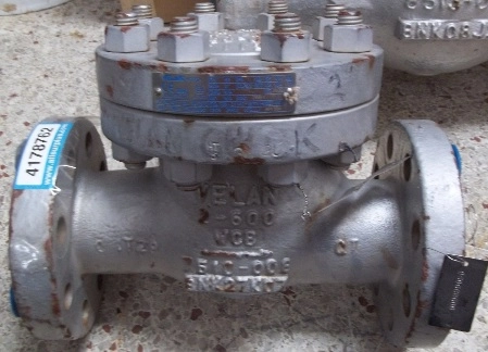 VELAN 2" 600 FLANGED RAISED FACE WCB (WELDABLE CARBON BODY) CHECK VALVE 2-600 WCB 7510-008 BNK27K0