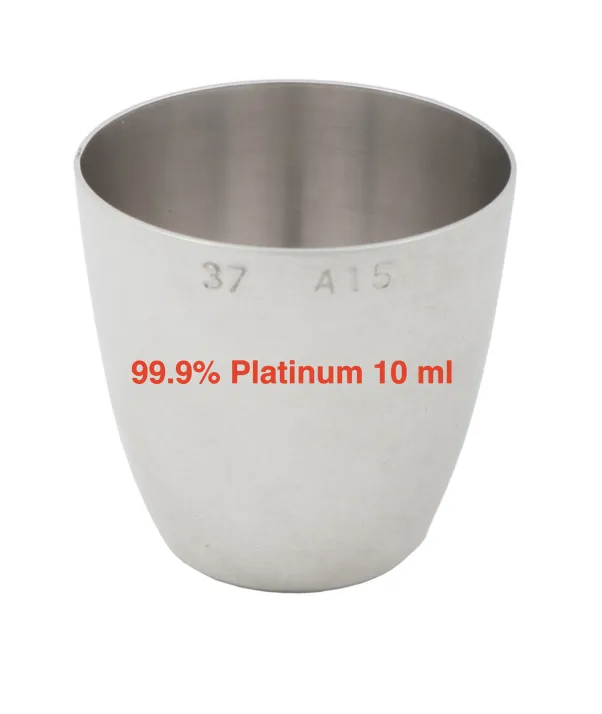Standard 99.9% Pure Platinum Crucible 10 ml